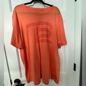 TB12 Coral-Orange Short Sleeve Graphic T-Shirt